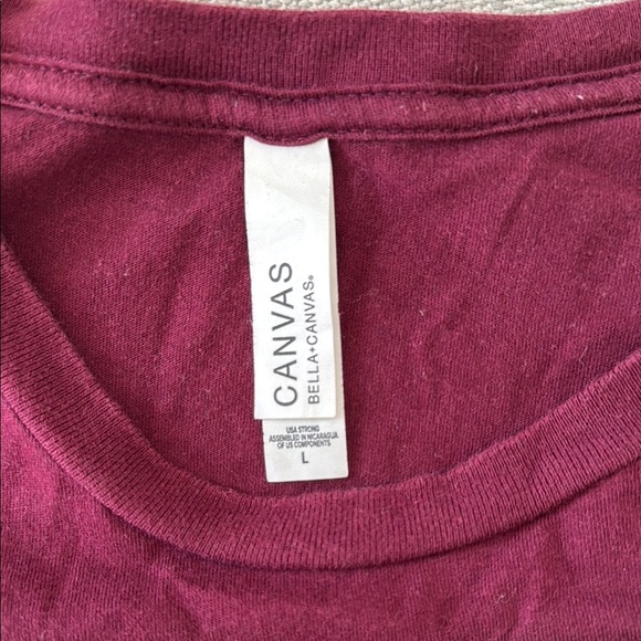 Bella+Canvas Maroon Brooklyn New York Short Sleeve T-Shirt Men’s Size Large - Picture 5 of 6